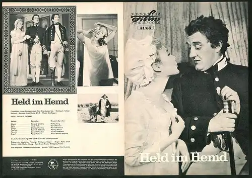 Filmprogramm PFP Nr. 31 /65, Held im Hemd, Bernard Cribbins, Juliet Mills, Regie: Gerald Thomas