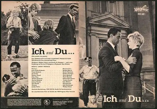 Filmprogramm PFP Nr. 94 /65, Ich und Du..., Barbara Berrie, Bernie Hamilton, Regie: Larry Peerce