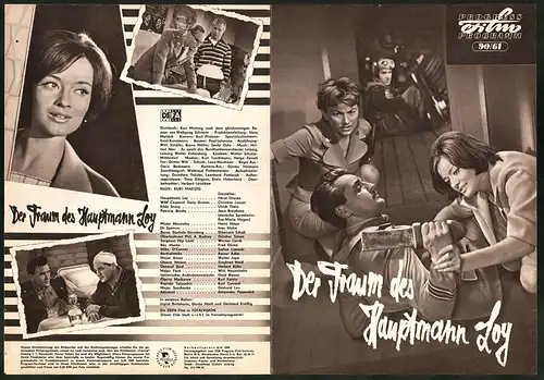 Filmprogramm PFP Nr. 90 /61, Der Traum des Hauptmann Loy, Horst Drinda, Christine Laszar, Regie: Kurt Maetzig