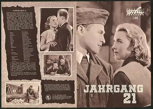 Filmprogramm PFP 9 /58, Jahrgang 21, Eva Kotthaus, Ludek Munzar, Regie: Vaclav Gajer