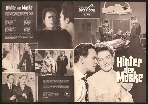 Filmprogramm PFP Nr. 23 /61, Hinter der Maske, Michael Redgrave, Tony Britton, Regie: Brian Desmond Hurst