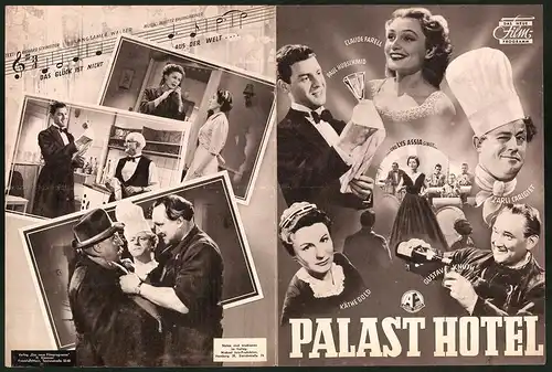 Filmprogramm DNF, Palast Hotel, Paul Hubschmid, Claude Farell, Regie: Leonhard Steckel