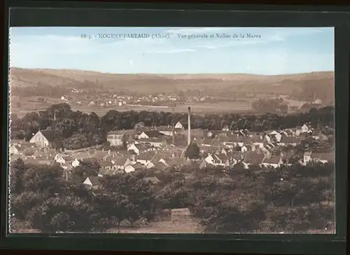 AK Nogent-l`Artaud, Vue générale et Vallée de la Marne