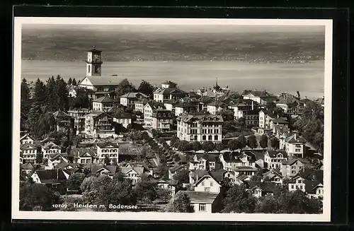 AK Heiden, Ortsansicht mit Bodensee