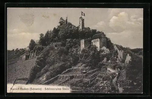 AK Baden, Schlossruine Stein