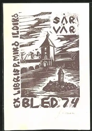 Exlibris P. Mikö Ildikö, Eingang zur Stadt