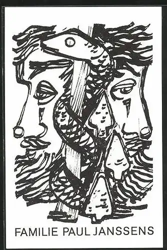 Exlibris Paul Janssens, Schlange