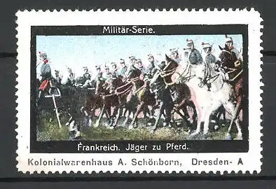 Reklamemarke Militär-Serie, Frankreich, Jäger zu Pferd