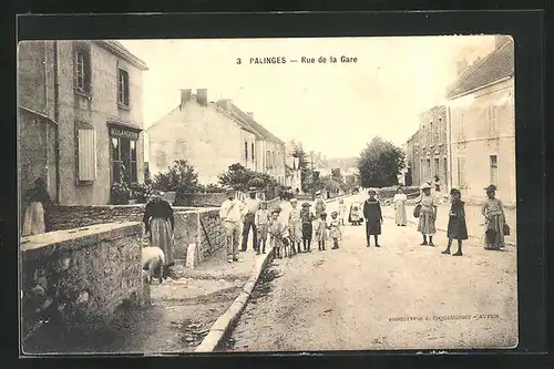 AK Palinges, Rue de la Gare