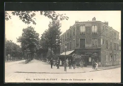 AK Maisons-Alfort, Route de Villeneuve