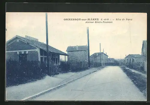 AK Ormesson-sur-Marne, Rêve de Paris, Avenue Henri-Peuteuil