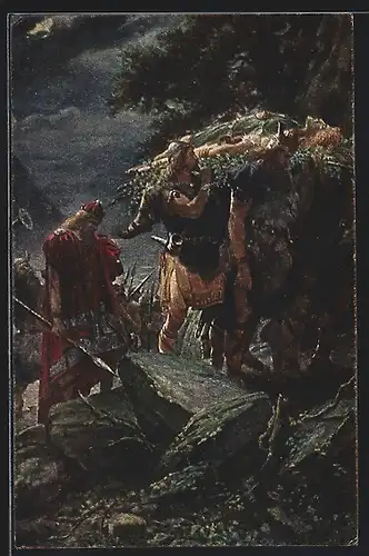 AK Richard Wagner's Nibelungen, Götterdämmerung, III. Aufzug