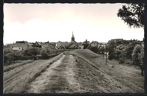 AK Freiburg / Elbe, Teilansicht am Damm