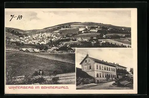 AK Winterberg, Hotel Bahnhof, Totalansicht