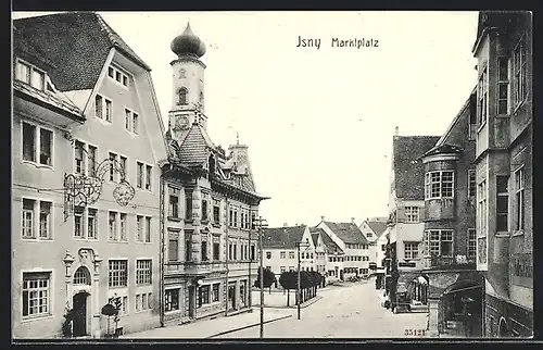 AK Isny, Marktplatz mit Gasthaus