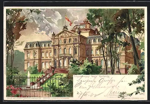 Lithographie Karlsruhe, Erbgrossherzoglicher Palais