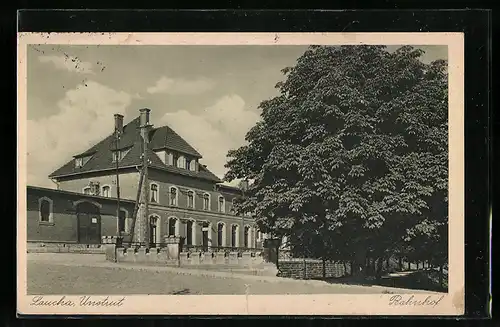 AK Laucha /Unstrut, Bahnhof mit Allee