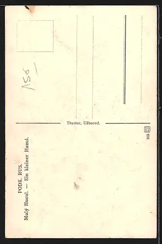 AK Podk. Rus., Ein kleiner Huzul in Tracht