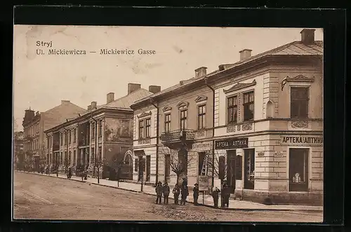 AK Stryj, Apotheke in der Mickiewicz Gasse