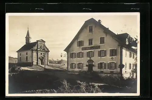 AK Etzelpass, Gasthaus u. Kaelle St. Meinrad auf der Passhöhe