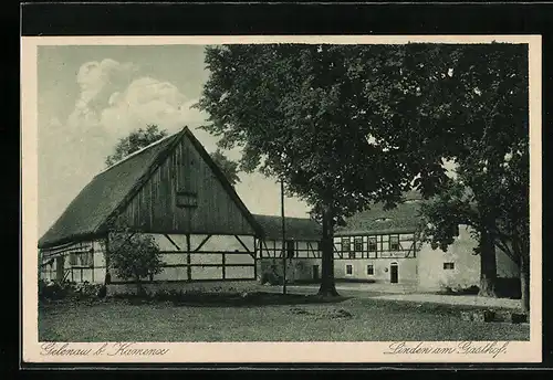 AK Gelenau, Linden am Gasthaus