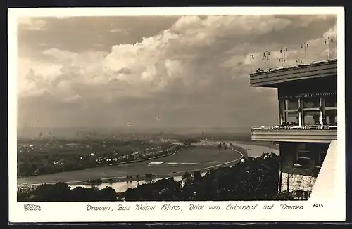 Foto-AK Walter Hahn, Dresden, Nr.: 7933, Bad Weisser Hirsch, Blick vom Luisenhof auf Dresden