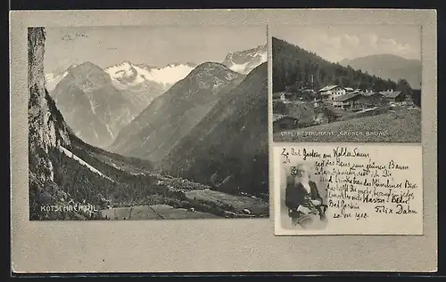 AK Bad Gastein /Kötschachtal, Cafè-Restaurant Grüner Baum