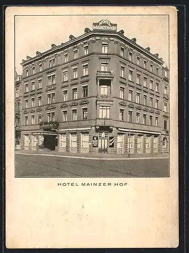AK Mainz, Hotel Mainzer Hof, Bahnhofstrasse 8