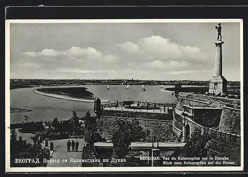 AK Beograd, Blick vom Kalemegdan auf die Donau