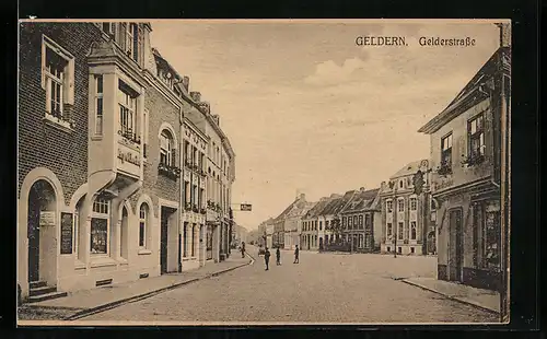 AK Geldern, Gelderstrasse mit Adler-Apotheke