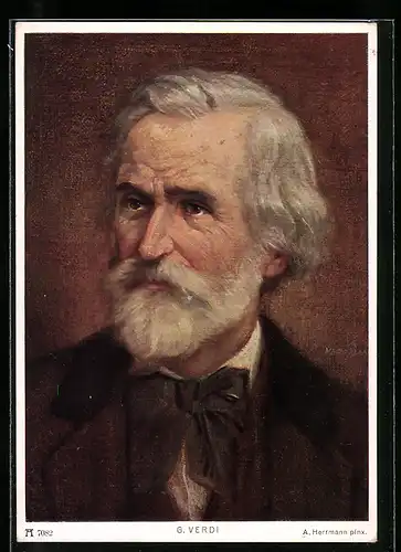 AK Portrait von Giuseppe Verdi, Komponist