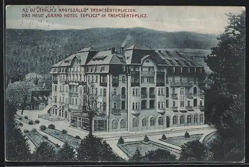 AK Trencsenteplicz, Das neue Grand Hotel Teplicz