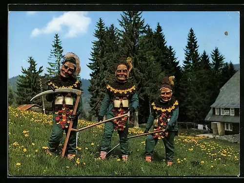 AK Lenzkirch /Schwarzwald, Lenzkircher Dengele, Fasching