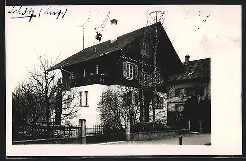 Foto-AK Schötz, Blick auf ein Haus