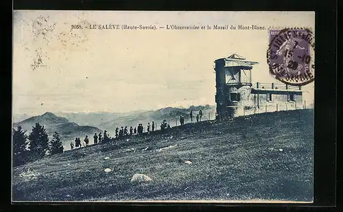 AK Le Saleve, Planetarium, L`Observatoire et le Massif du Mont-Blanc