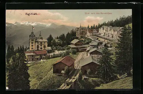 AK Rigi-Kaltbad, Blick nach den Berneraplen