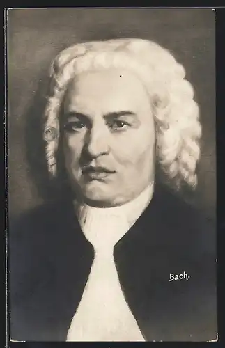 AK Portrait des Komponisten J. S. Bach