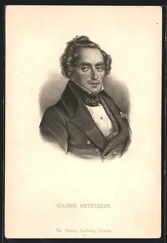 AK Portrait des Musikers Giacomo Meyerbeer