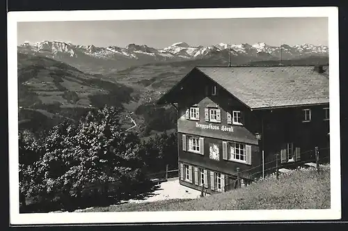 AK Hörnli-Kulm, Berggasthaus Hörnli Kulm und Alpenpanorama mit Tödi