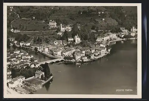 AK Ponte Tresa, Ortsansicht vom Flugzeug aus