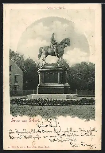 AK Erfurt, Kaiserdenkmal