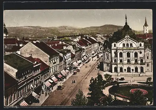 AK Kaschau, Theater und Hauptstrasse