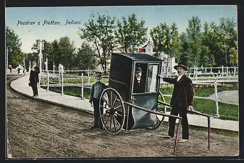 AK Kúpelé Piestany, Infanterist, Badewagen, Badekultur