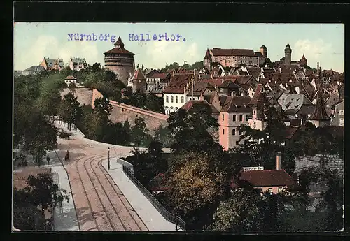 AK Nürnberg, Teilansicht mit Hallertor