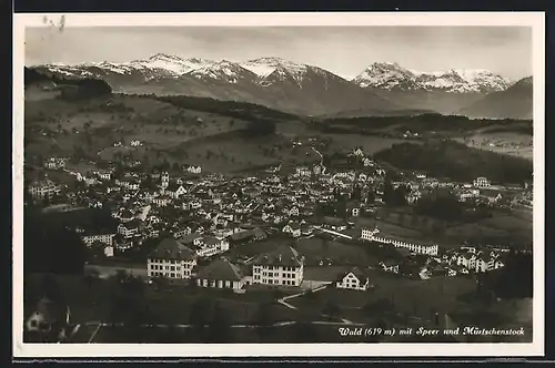 AK Wald, Teilansicht mit Speer und Mürtschenstock