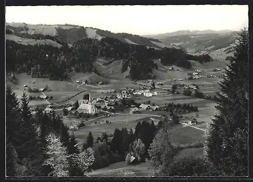 AK Marbach, Teilansicht mit Kirche