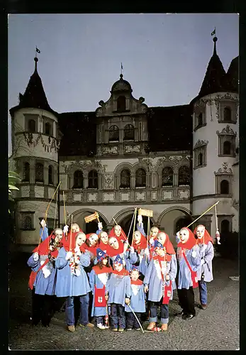 AK Konstanz, Laugele Gumper vor dem Rathaus