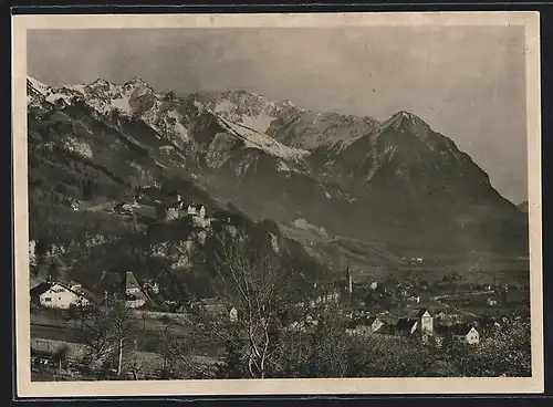 AK Vaduz, Schloss mit Rappenstein & Falknis