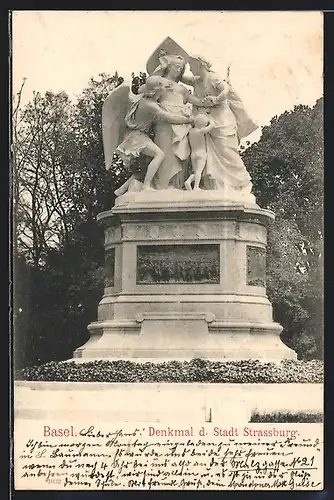 AK Basel, Denkmal der Stadt Strassburg