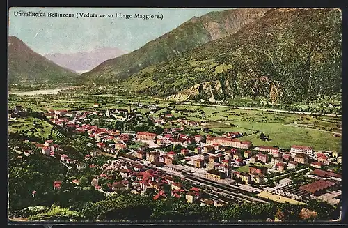 AK Bellinzona, Bellinzona veduta verso l`Lago Maggiore